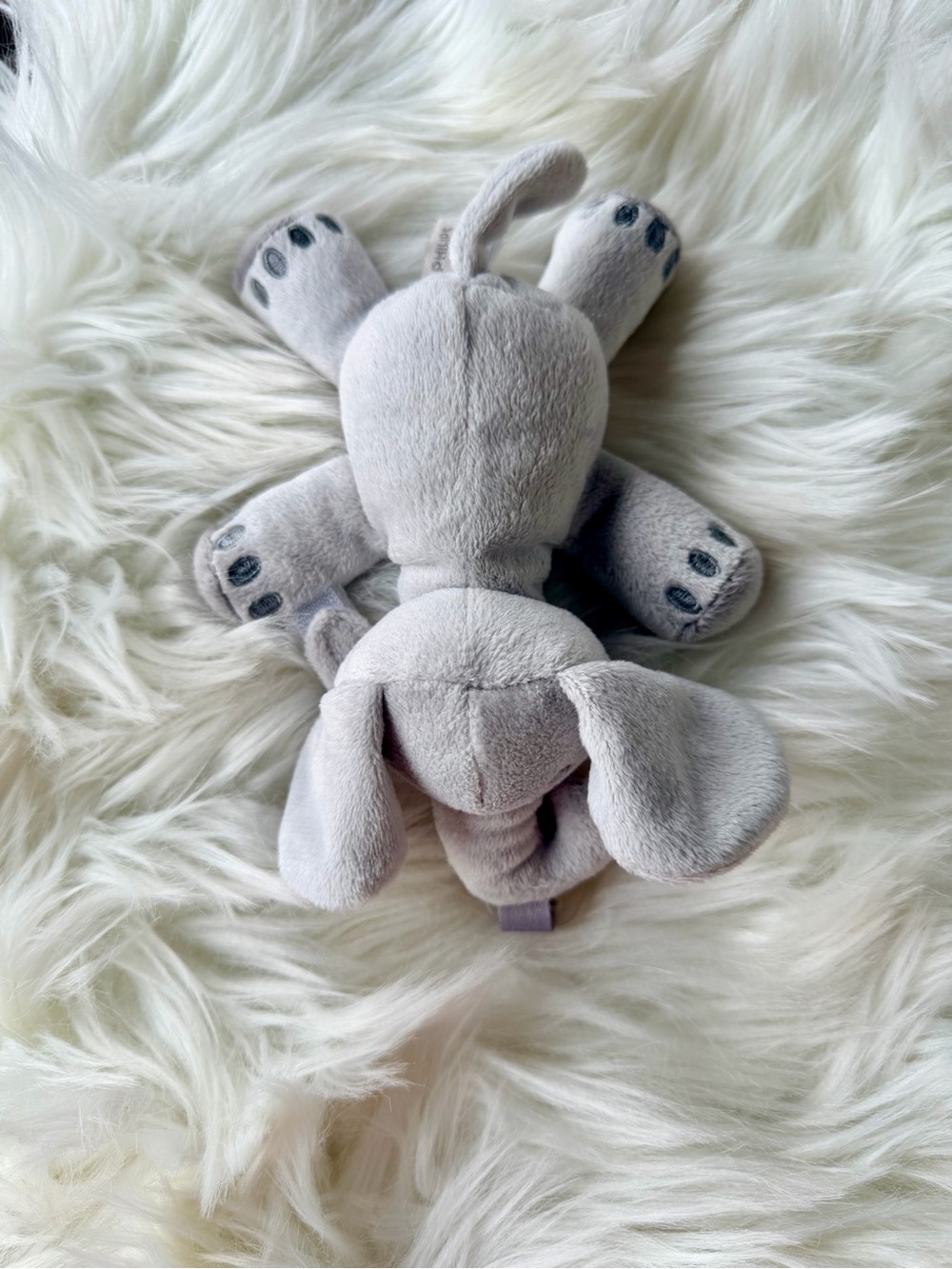 Avent Soothie Snuggle Elephant 7” Pacifier Holder Plush Stuffed Animal Lovey